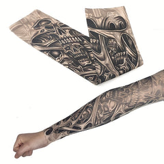 Men's Skull Tattoo Arm Sleeves Nylon Sun Protection