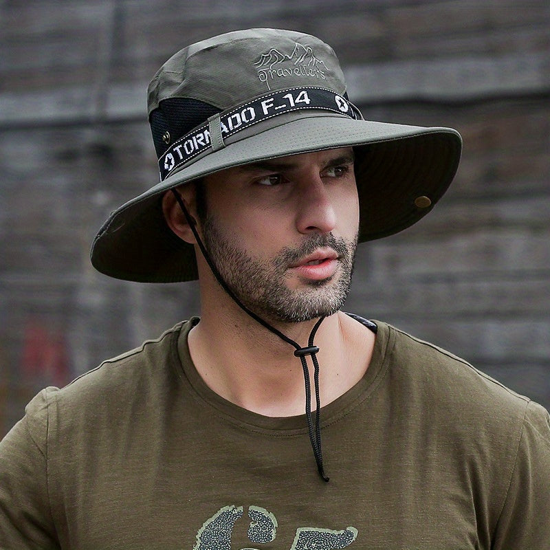 Men's Sunshade Fisherman Hat UV Protection Outdoor Fishing Waterproof XMZ73