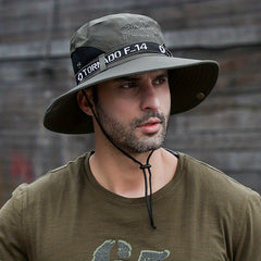 Men's Sunshade Fisherman Hat UV Protection Outdoor Fishing Waterproof XMZ73