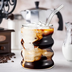 300ml Spiral Glass Cup for Outdoor Fitness Camping Picnic