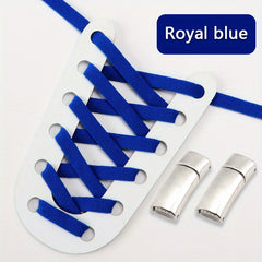 Flat Elastic Shoelaces With Clip Buckles For Sneakers