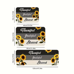 Sunflower Print Absorbent Non Slip Rug for Home Decor
