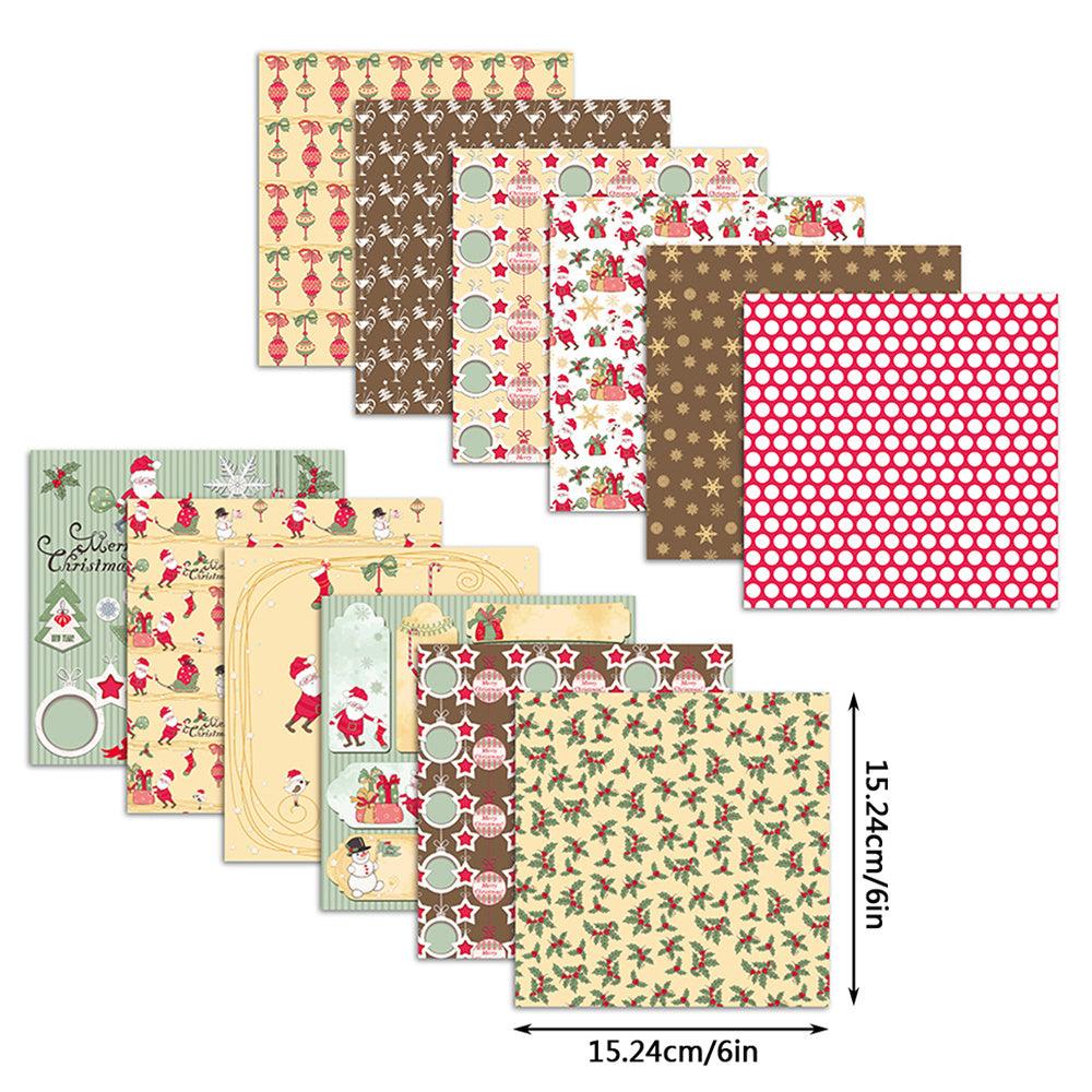 12pcs Vintage Lavender Pattern DIY Scrapbook Paper 6x6