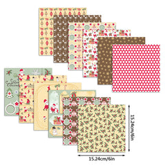 12pcs Vintage Lavender Pattern DIY Scrapbook Paper 6x6