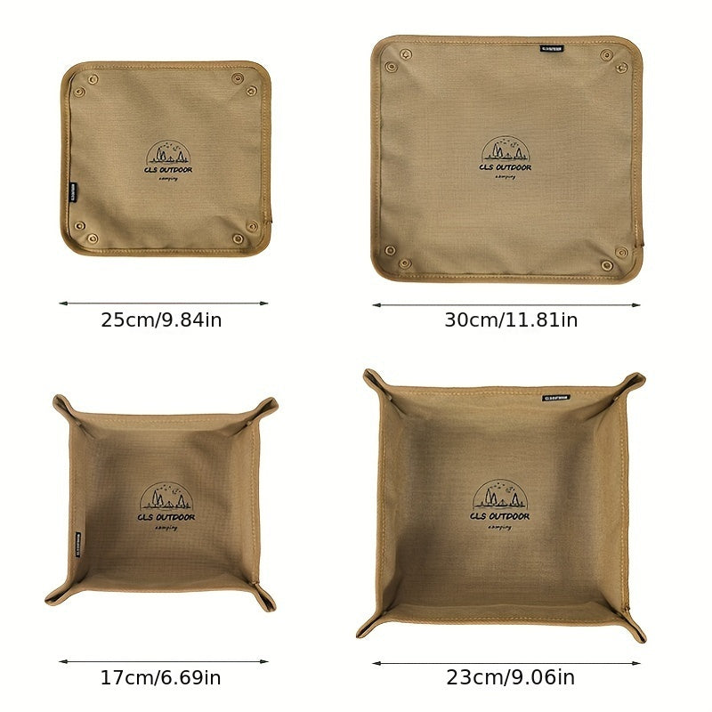 Outdoor Camping Storage Tray Portable Folding Square Storage Box