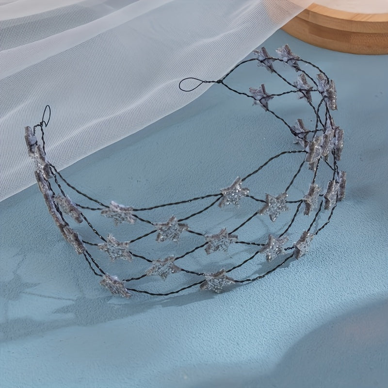 Baroque Rhinestone Star Headband Vintage Wedding Hair Accessory