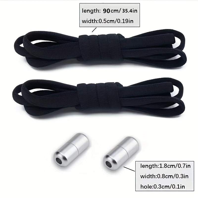 No Tie Shoelaces Locking System Spandex Ropes For Kids And Adults