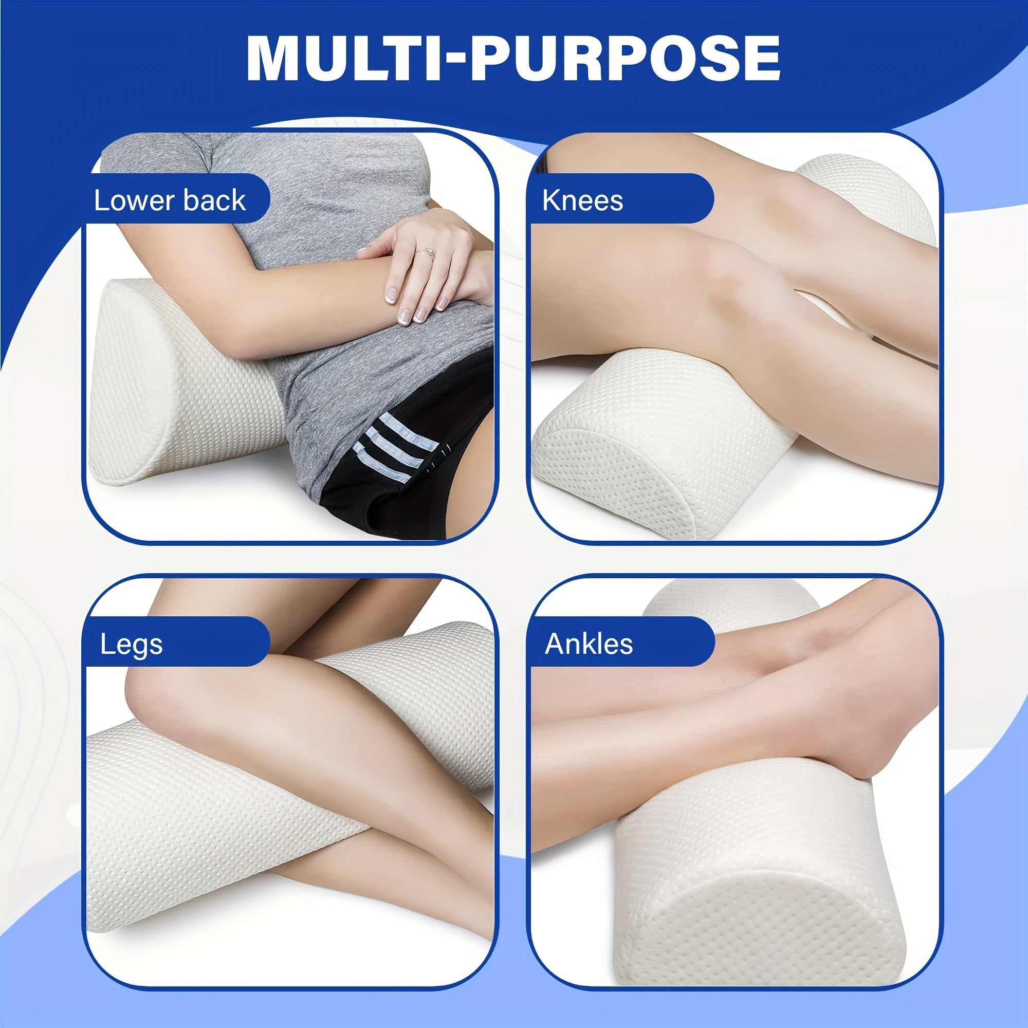 Memory Foam Travel Pillow Chin Shoulder Lumbar Leg Support