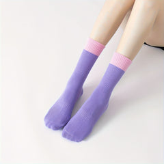 Yoga Socks Non-Slip with Silicone Bottom Breathable Crew Socks