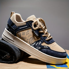 Men's Rope Lace Casual Sneakers for Outdoor Walk