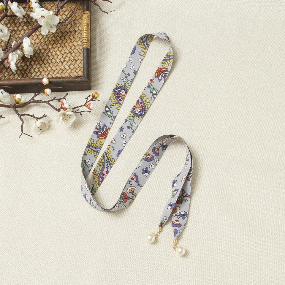 Vintage Flower Print Women's Belt with Skirt Sweater