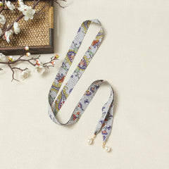 Vintage Flower Print Women's Belt with Skirt Sweater