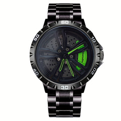 BOYADKA High Performance Sports Watch with Rotating Wheel Stainless Steel Strap