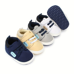Baby Boys Hook and Loop Fastener Sneakers Lightweight Non Slip Shoes