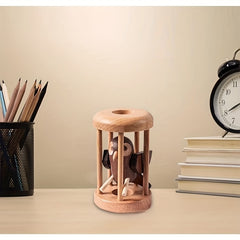 Wooden Owl Puzzle Lock Ten Level Difficult Portable Escape Room