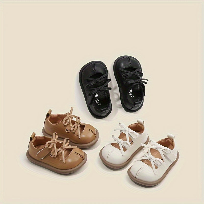 Bowknot Solid Flat Shoes for Girls - Spring Walking Shoes