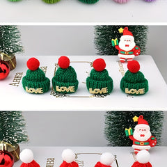 Christmas Mini Yarn Cap Bottle Cap DIY Doll Decoration