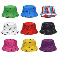 Colorful Bottle Print Bucket Hat Reversible Hip Hop Candy Basin Hat