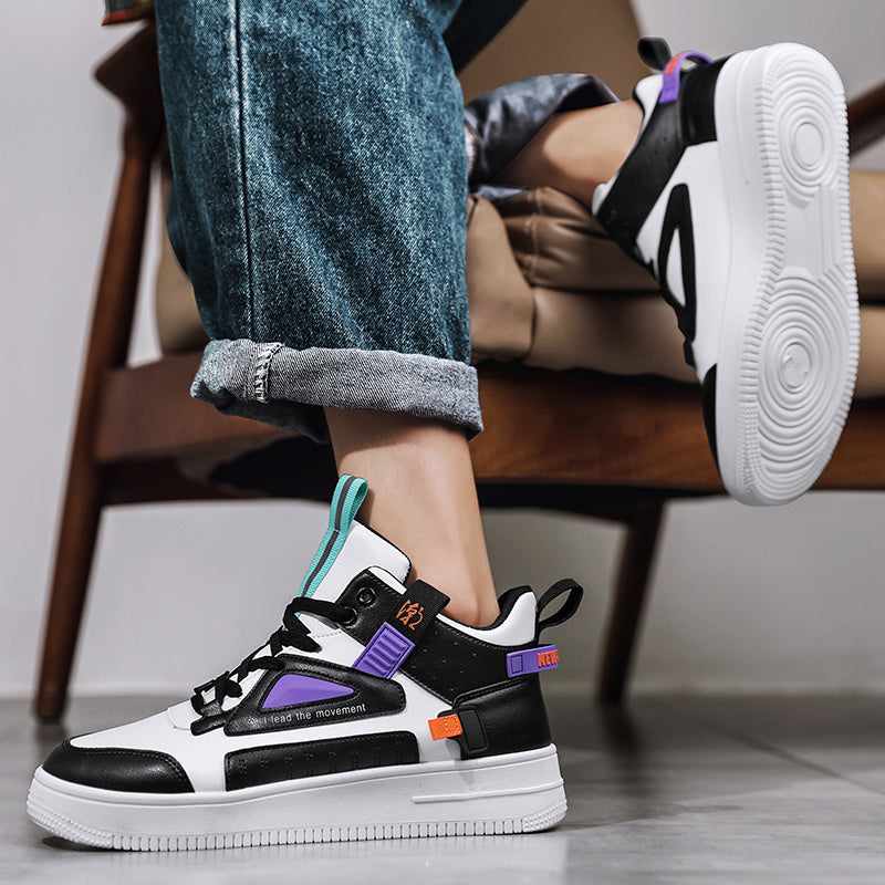 Men's Lightweight Lace up Skate Shoes Elevator Shoes