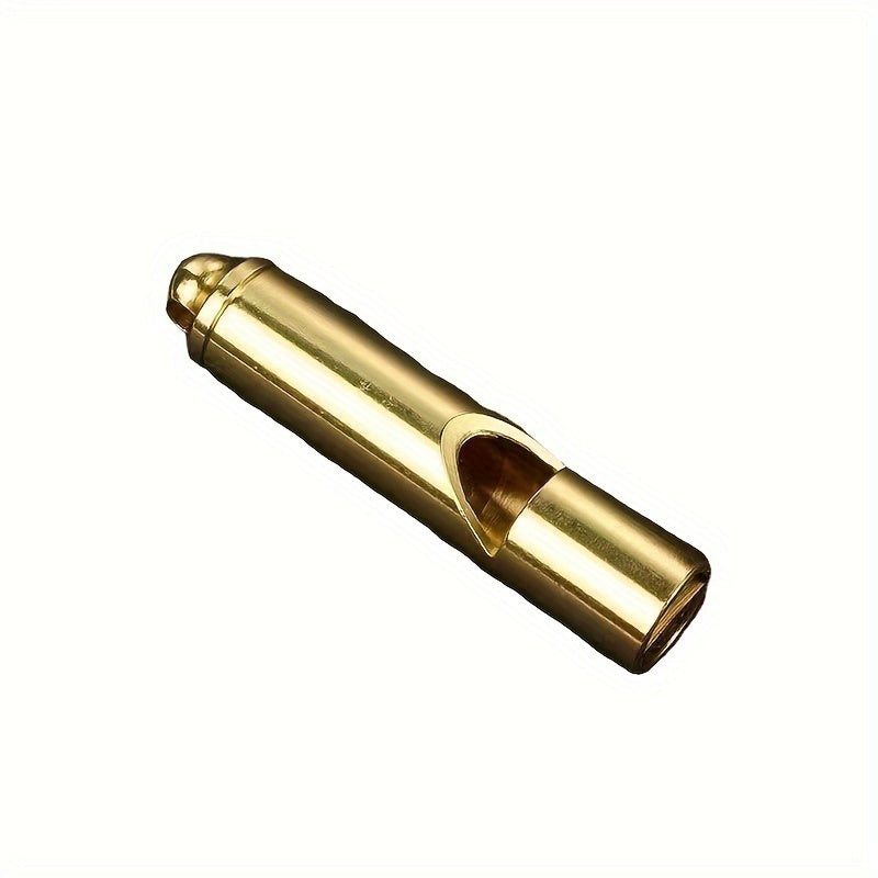 Pure Brass Outdoor Survival Whistle - High Pitched Wilderness Survival Equipment