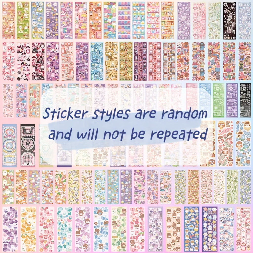 Laser Flash Sticker Set Waterproof DIY Cartoon Stickers