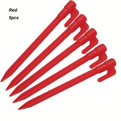 5pcs Plastic Tent Stakes Heavy Duty Pegs for Outdoor Camping