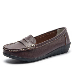 Solid Women Slip On Shoes Comfortable Walking Flat Loafers Casual Shoes