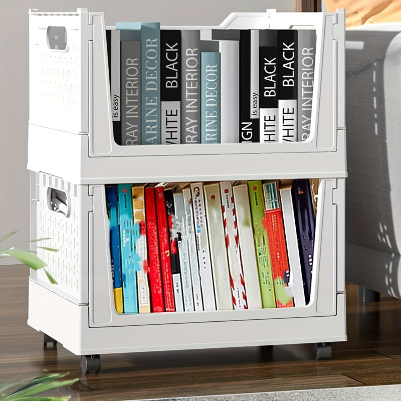 Plastic Folding Storage Box with Wheels