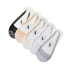 5 Pairs Lace Half Palm Socks Summer Thin Breathable Women's Stockings