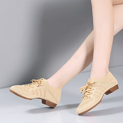 Women's Casual Knitted Trainers Breathable Low Heeled Shoes