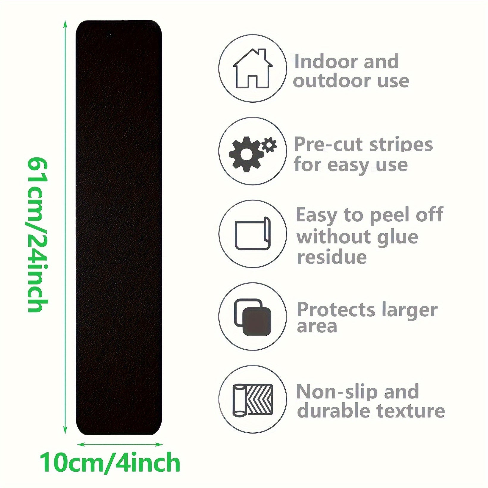Non Slip Outdoor Stair Treads - Anti Slip Grip Tape Adhesive Strips