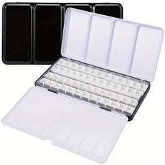 Metal Watercolor Tin Palette with 14 Half Pans for DIY Travel Palette