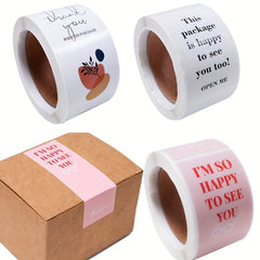 100pcs Thank You Sticker Roll Self-adhesive Label