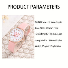 3pcs Girl Accessories Set: Alloy Watch & 2 Bracelet