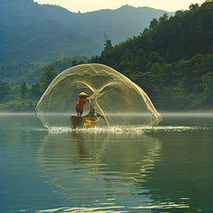 Hand Throwing Fishing Net for Sea Creek River Freshwater