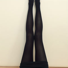 High Waist Footed Pantyhose Solid Slim Women's Stockings