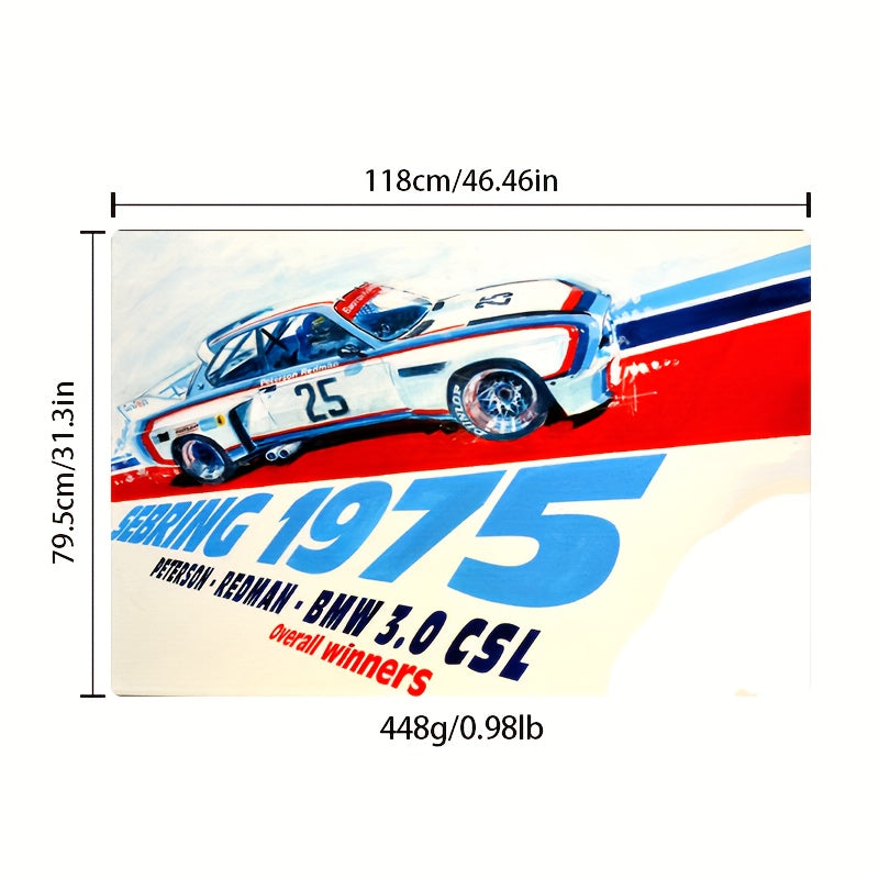 1pc Racing Pattern Carpet Home Kitchen Area Rug Non-slip Foot Mat