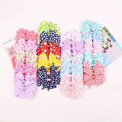 10pcs Floral Bow Hair Clips for Baby Girls