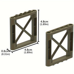 4pcs Building Block Fence Wall Set for Kids DIY Animal Scene Play