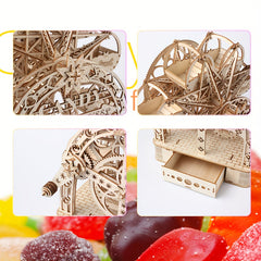 Wooden Gear Puzzle Toy Interactive Rotating Mechanism Functional