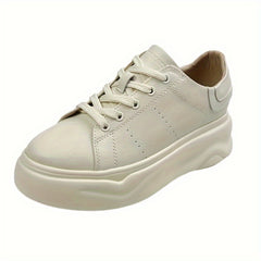 Vintage Chunky Solid Skate Shoes Wear Resistance Non Slip Flat Sneakers