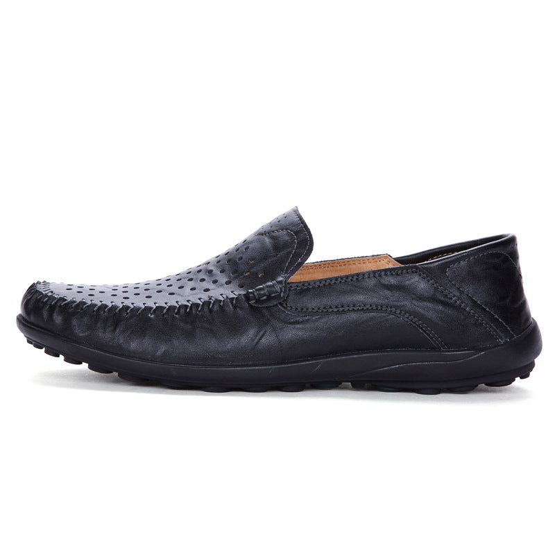 Men's Stitching Loafers Lightweight Slip On Flat Shoes