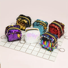 Girls Sequin Coin Purse Mini Wallet Small Storage Bag