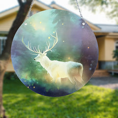 Reindeer Acrylic Stained Window Hanging Suncatcher Decor