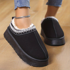 Women's Snow Boots Plush Lined Slip On Winter Warm Slippers
