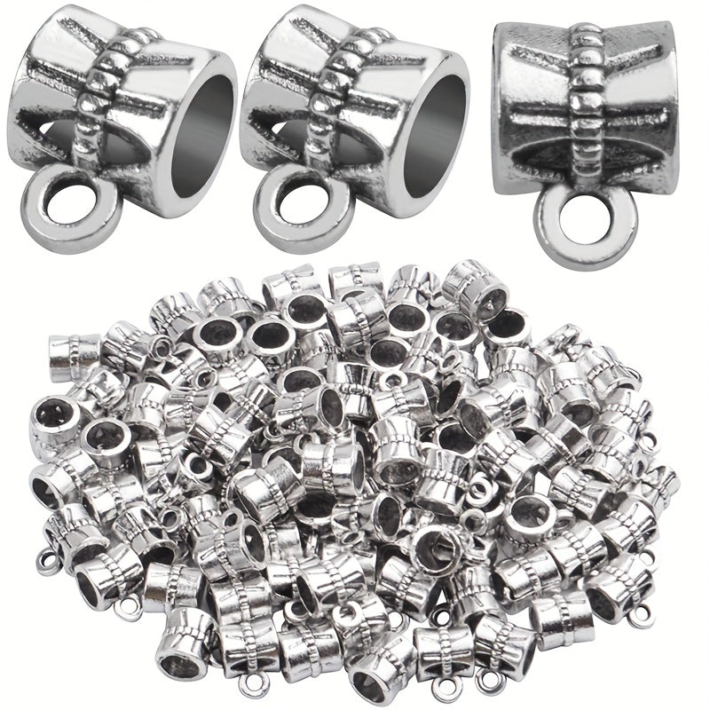 Ancient Silvery Alloy Charms Jewelry Connectors Spacer Beads Bracelet Accessorie