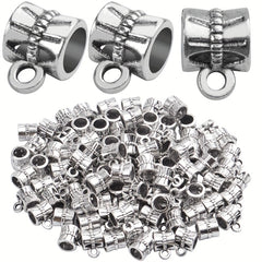 Ancient Silvery Alloy Charms Jewelry Connectors Spacer Beads Bracelet Accessorie