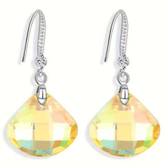 Geometric Heart Drop Earrings for Women