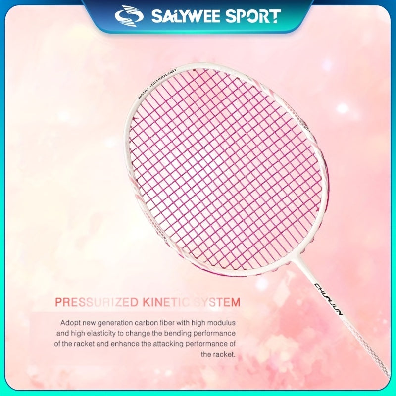 Carbon Fiber Badminton Racket & Bag Set, 9.98-14.51KG, Offensive Player Gift