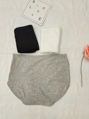 3pcs Letter Print Briefs Soft & Comfy Stretchy Intimates Panties